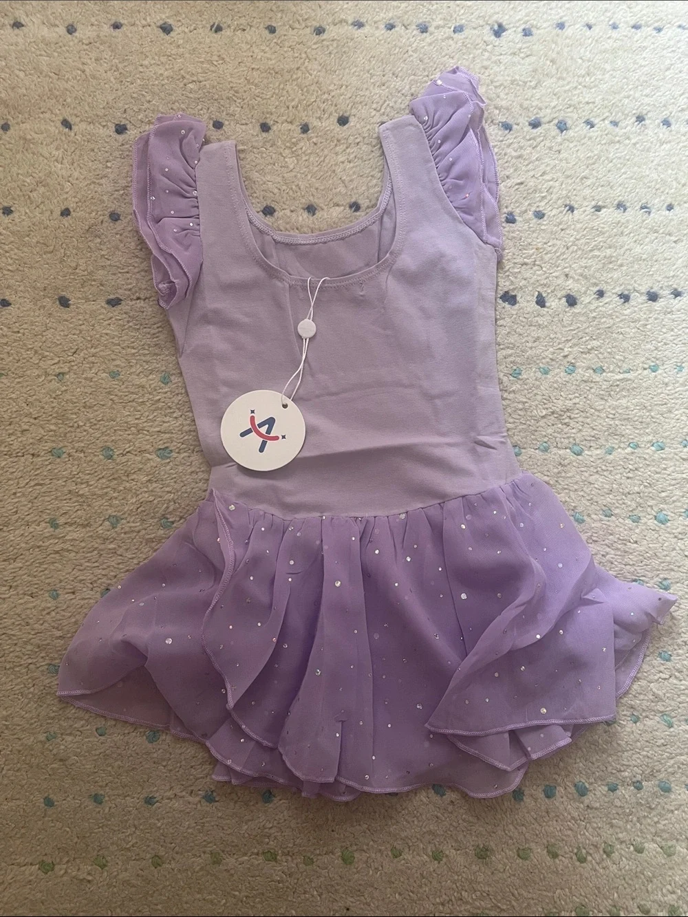 Girls Lavender Sparkle Ballet Tutu Dress